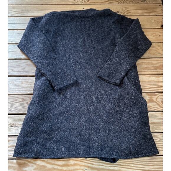 Eileen Fisher Open Front Cardigan Sweater Size Large Italian Yarn Wool Blend - Picture 2 of 8